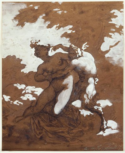 サテュロスとニンフ 作： Theodore Gericault
