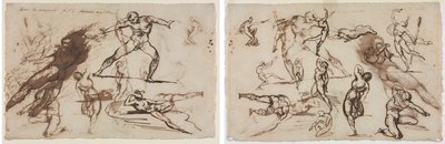スケッチのシート (reto) スケッチのシート (verso) 作： Theodore Gericault