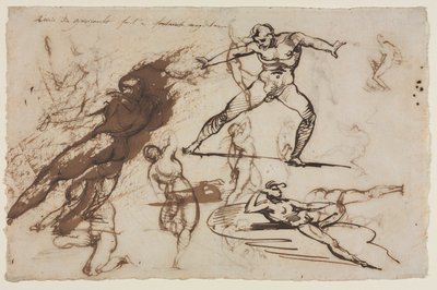 スケッチシート（レクト） スケッチシート（裏面） 作： Theodore Gericault