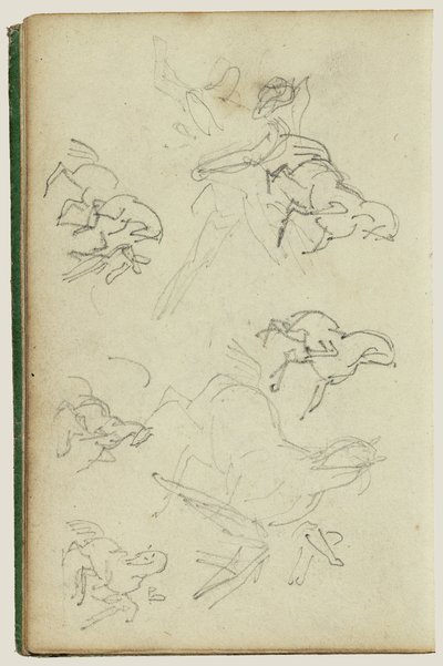 馬の横にいる男のための6つの研究 作： Theodore Gericault