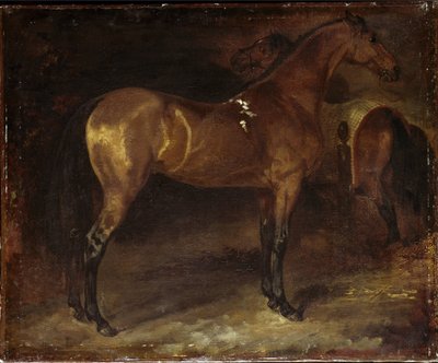 スペインの馬-キャンバスに油彩 作： Theodore Gericault
