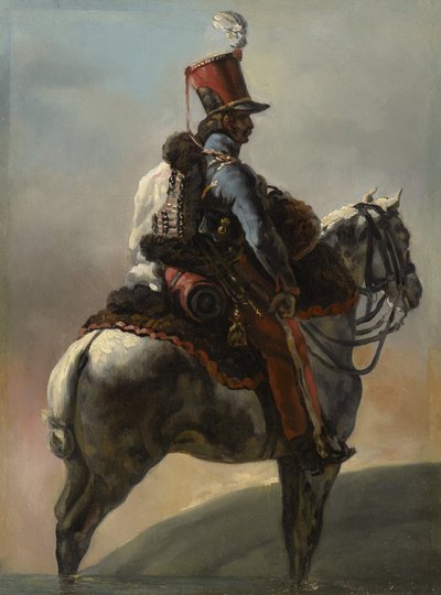 「フッサールのトランペッター」1815年頃の研究-27 作： Theodore Gericault