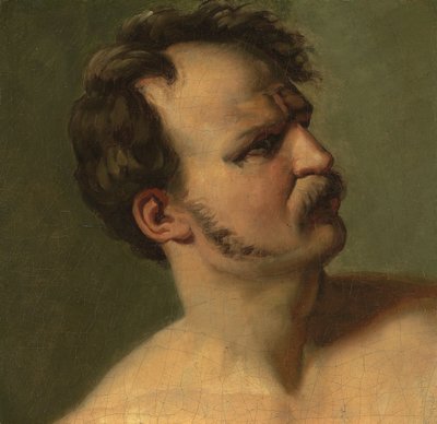 横顔の男の研究、1812年頃 作： Theodore Gericault