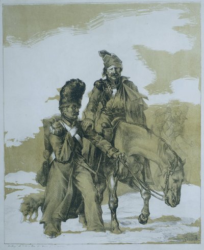 ロシアからの帰国 ロシアに戻る 作： Theodore Gericault