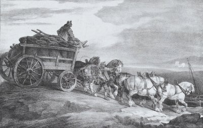 石炭荷馬車 [sic.]、1821 年。 作： Theodore Gericault