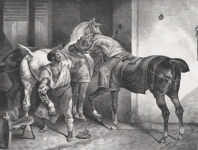イギリスの鍛冶屋、1822 年。 作： Theodore Gericault