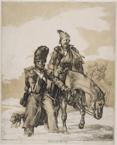 1818年頃のロシアからの撤退 作： Theodore Gericault