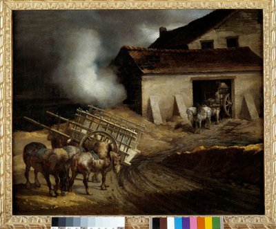 石膏のオーブン セオドア・ジェリコー（1791-1824）の絵画 薄さ0．0.5x0.6 m. 作： Theodore Gericault