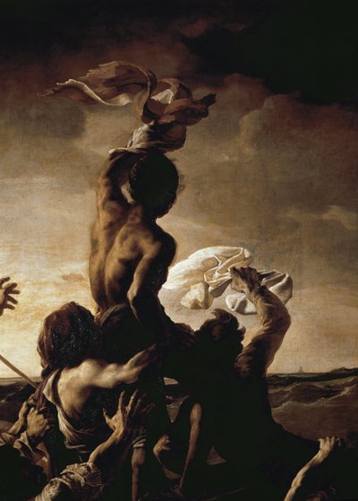 メドゥーゼ号の筏-詳細（油彩・キャンバス 作： Theodore Gericault
