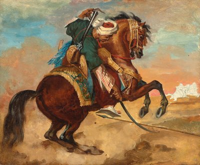 栗毛の馬に乗ったトルコ人 1810年頃 （油彩・キャンバス 作： Theodore Gericault