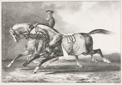 運動する 2 つのまだら馬 作： Theodore Gericault