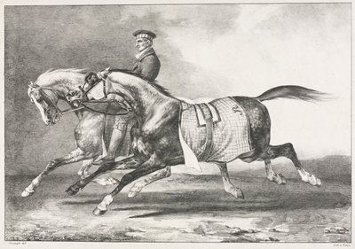 1822年に運動した2つのまだらの馬 作： Theodore Gericault