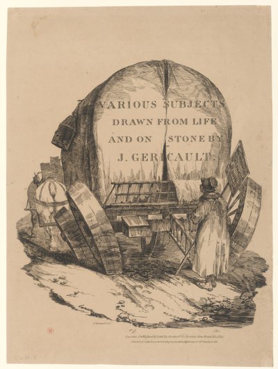 「馬車」（英語版シリーズのタイトル） [A Hitched Wagon or A Horse-Drawn Cart（英語版シリーズのタイトルページ）] 作： Theodore Gericault