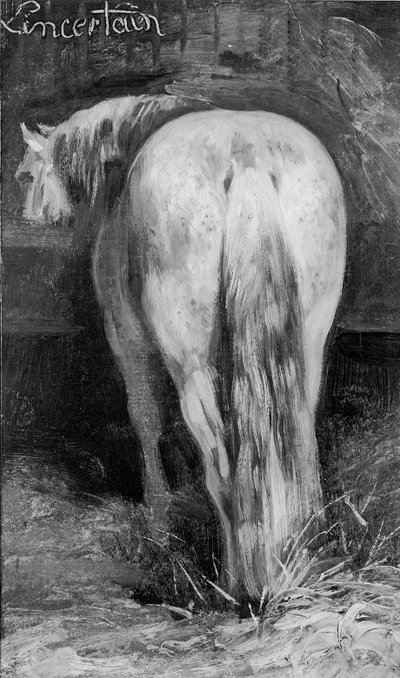 不確定、馬小屋の馬 作： Theodore Gericault