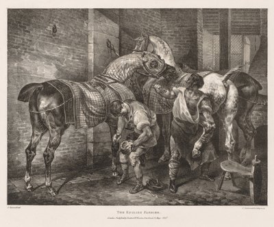 生命と石から引き出されたさまざまな主題：イングリッシュファリアー、1821年。 作： Theodore Gericault