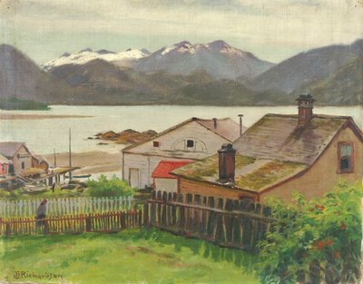 旧市街、シトカ、1900 年。 作： Theodore J. Richardson