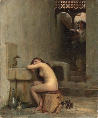 お風呂で休む、1888 作： Theodore Jacques Ralli