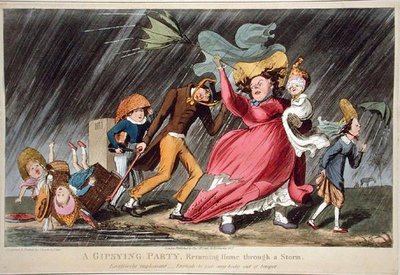 ロンドンのThomas McLean社から出版された「A Gipsying Party Returning Home Through a Storm」。 作： Theodore Lane