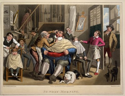 日曜の朝、eng。ジョージハント、パブ。トス。マクリーン、ロンドン、1827年（手彩色の彫刻） 作： Theodore Lane