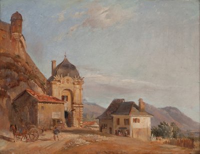 グルノーブル、フランスの玄関口（油彩・キャンバス） 作： Theodore Ravanat