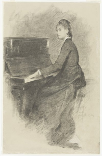 ピアノで、およそ。 1887。 作： Theodore Robinson