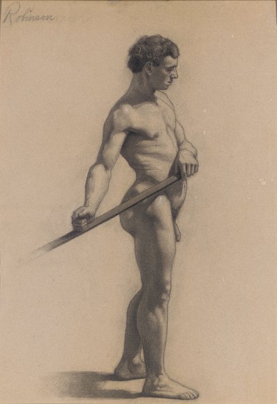 男性像の研究、1875 作： Theodore Robinson