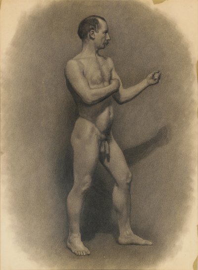 男性像の研究、1875 作： Theodore Robinson