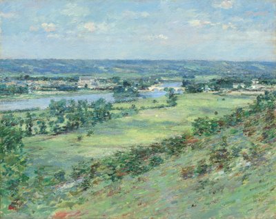 ジヴェルニーの丘から見たセーヌ川の谷 作： Theodore Robinson