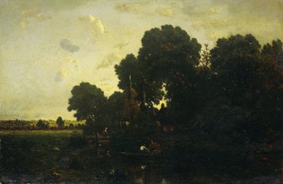 夕暮れ 作： Theodore Rousseau