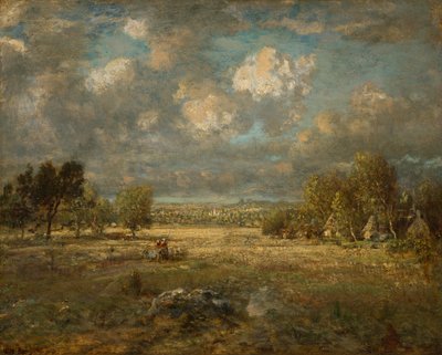 ピカルディの田園地帯、1860 年。 作： Theodore Rousseau