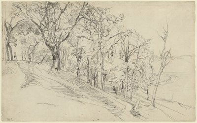 ボワレモンの森（レクト）；森の中のコテージ（裏面） 作： Theodore Rousseau