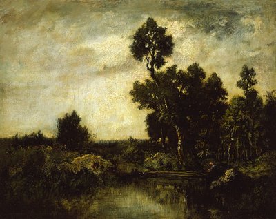 風景、1850年頃 作： Pierre Etienne Theodore Rousseau