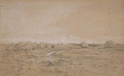 水飲み場のある風景 (Berri) 作： Theodore Rousseau