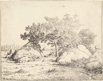 ビアウの植物の桜 作： Theodore Rousseau