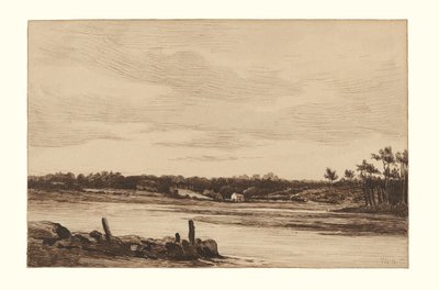 フォンテーヌブローの森の端のロイング川 作： Theodore Rousseau