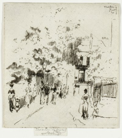 バンク ホリデー、ビューフォート ストリートの角、チェルシー 作： Theodore Roussel