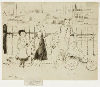 手すりの上のイベント、チェルシー堤防 作： Theodore Roussel
