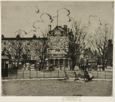 パーソンズ・グリーン、午後、冬の終わり、デュークズ・ヘッド 作： Theodore Roussel