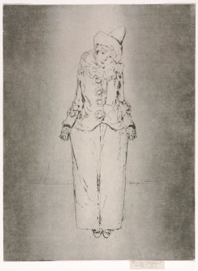 ピエロ アン ピエ、レディ A. C. の肖像 作： Theodore Roussel