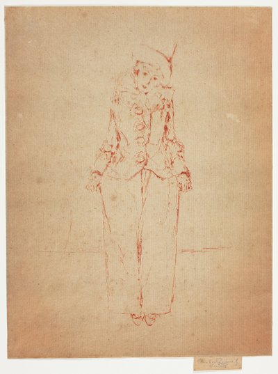 ピエロ アン ピエ、レディ A. C. の肖像 作： Theodore Roussel