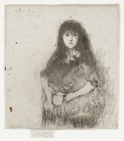 スペインの少女の肖像画 作： Theodore Roussel