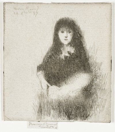 スペインの少女の肖像画 作： Theodore Roussel