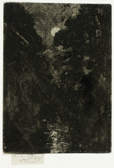 月明かりの下の木々 作： Theodore Roussel