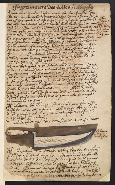 プライミングナイフ（イラスト） 作： Theodore Turquet de Mayerne