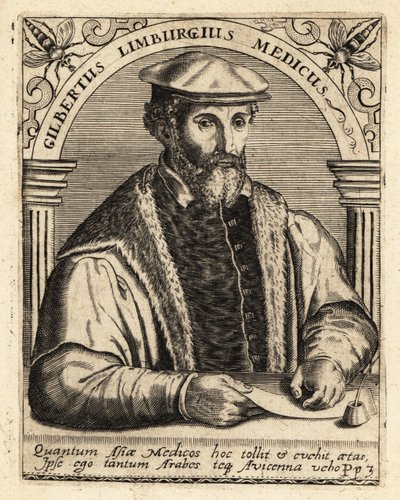 リンブルグのギルバート・フーシュ、オランダ人医師、1504-1567年。 作： Theodore de Bry