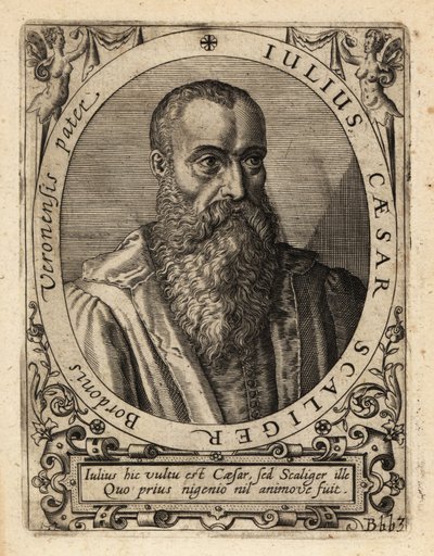 ジュリオ・チェーザレ・デラ・スカラ（イタリアの学者）。 作： Theodore de Bry