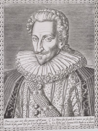 アンリ4世（1553-1610）、ナバラ王、1589年 作： Theodore de Bry