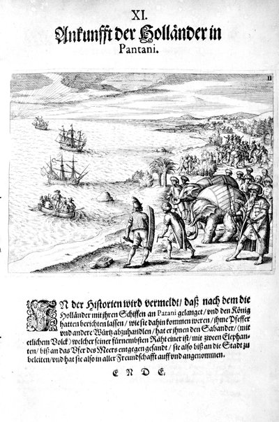 セボルド副提督による侵略、1606 作： Theodore de Bry