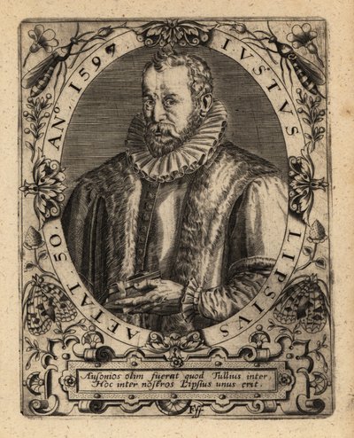 Joest Lips（フランドルの言語学者）。 作： Theodore de Bry