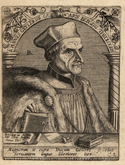 カイザースベルグのヨハン・ガイラー 作： Theodore de Bry
